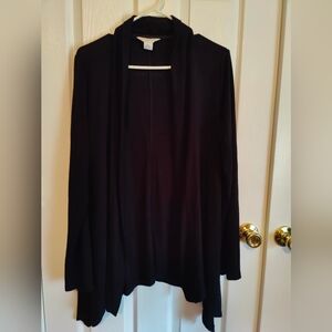 Liz Claiborne Elegant Black Open Cardigan